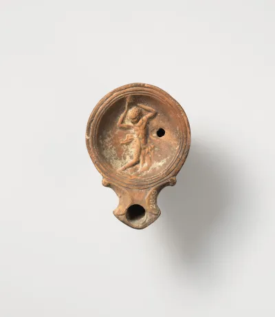 Terracotta oil lamp