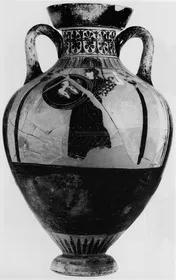 PSEUDO-PANATHENAIC AMPHORA (ATHENIAN, BLACK-FIGURE)