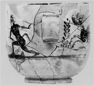 SKYPHOS (BOEOTIAN, CABIRION WARE, BLACK-FIGURE)
