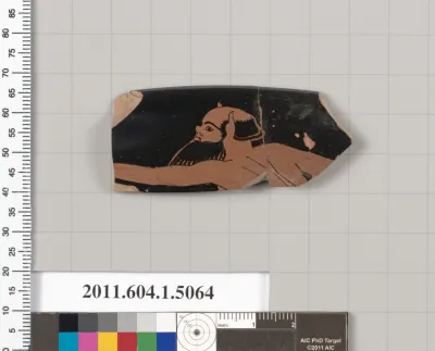 Terracotta rim fragment of a kylix (drinking cup)
