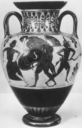 AMPHORA, NECK (ATHENIAN, BLACK-FIGURE)