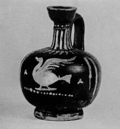 LEKYTHOS, SQUAT (SOUTH ITALIAN, GNATHIAN, ADDED COLOUR)