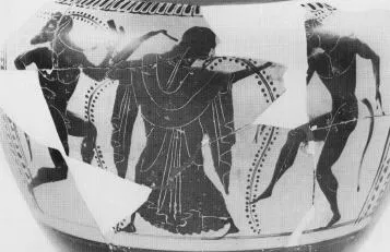 KRATER, COLUMN (ATHENIAN, BLACK-FIGURE)