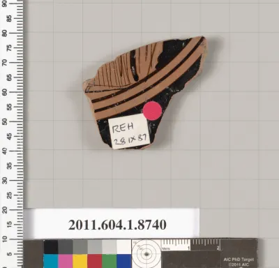 Terracotta fragment of a stemless cup