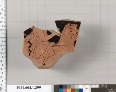 Terracotta fragment of a kylix (drinking cup)