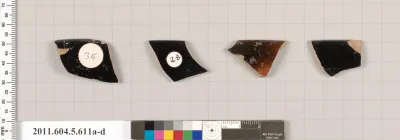 Terracotta rim fragments of kylikes (drinking cups)