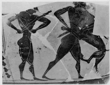 KRATER, COLUMN (ATHENIAN, BLACK-FIGURE)