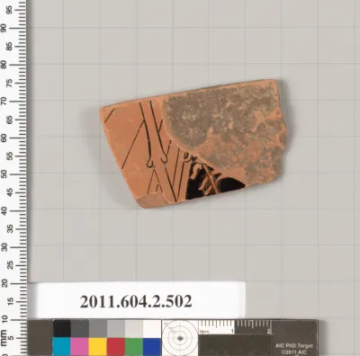 Terracotta fragment of a column-krater (bowl for mixing wine and water)