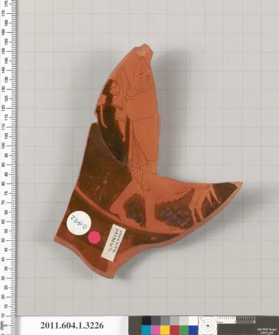 Terracotta fragment of a kylix (drinking cup)