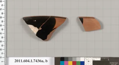 Terracotta rim fragments of kylikes (drinking cups)
