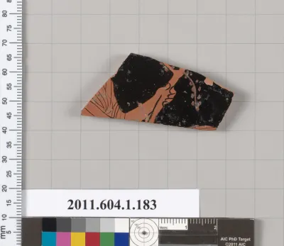 Terracotta fragment of a kylix (drinking cup)