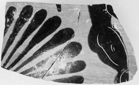 CUP DROOP, FRAGMENT (ATHENIAN, BLACK-FIGURE)