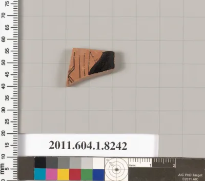 Terracotta fragment of a kylix (drinking cup)