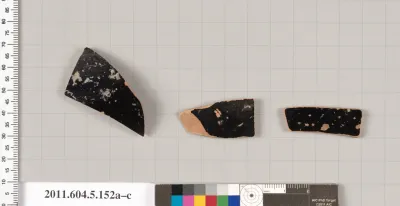 Terracotta fragments of kylikes (drinking cups)