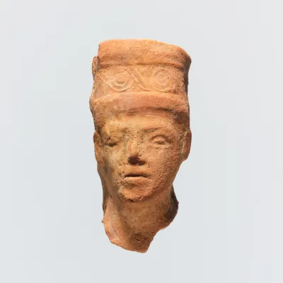 Terracotta head of a woman