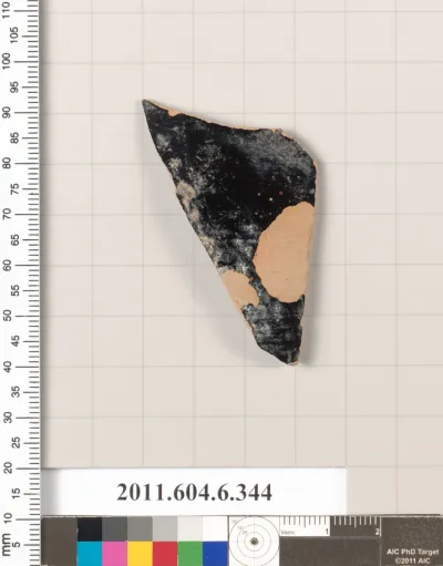 Terracotta fragment of a closed shape