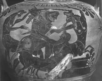 AMPHORA, NECK (ATHENIAN, BLACK-FIGURE)