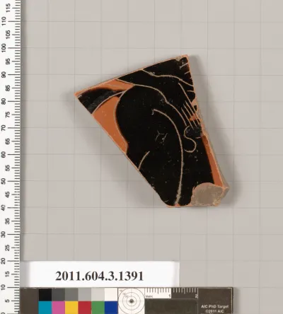 Terracotta fragment of a skyphos (deep drinking cup)