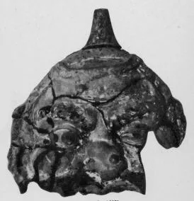 FIGURE VASE, LEKYTHOS (ETRUSCAN, BUCCHERO)