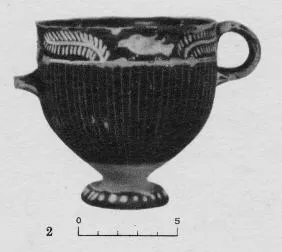 SKYPHOS (SOUTH ITALIAN, GNATHIAN, BLACK GLAZE)
