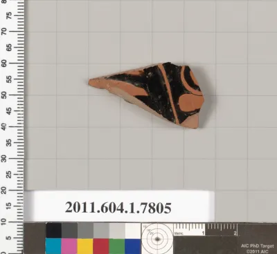 Terracotta fragment of a kylix (drinking cup)