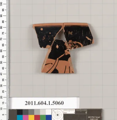 Terracotta rim fragment of a kylix (drinking cup)