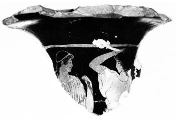 LOUTROPHOROS, FRAGMENT (ATHENIAN, RED-FIGURE)