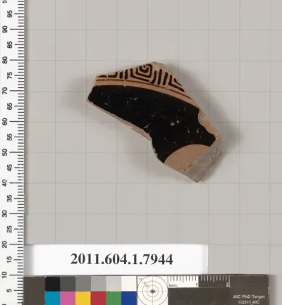 Terracotta fragment of a kylix (drinking cup)