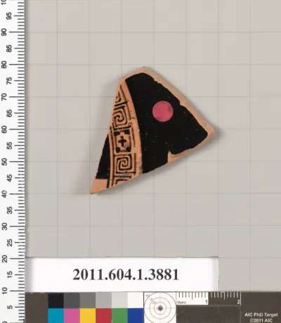 Terracotta fragment of a kylix (drinking cup)