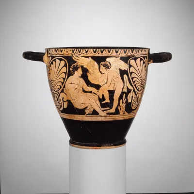 Terracotta skyphos (deep drinking cup)