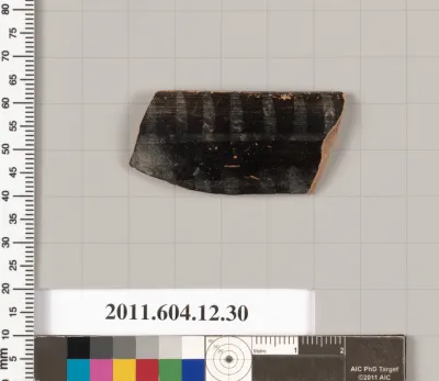 Terracotta rim fragment of a skyphos (deep drinking cup)