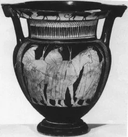 KRATER, COLUMN (ATHENIAN, RED-FIGURE)