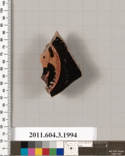 Terracotta fragment of a kylix (drinking cup)