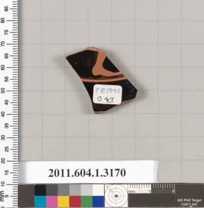 Terracotta fragment of a kylix (drinking cup)