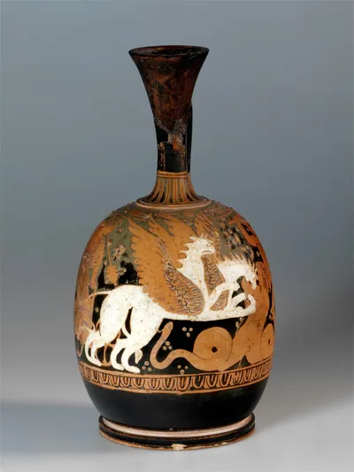 Attisch rotfigurige Bauchlekythos (Aryballos, rf.)