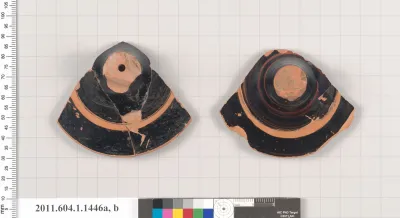 Terracotta fragments of kylikes (drinking cups)