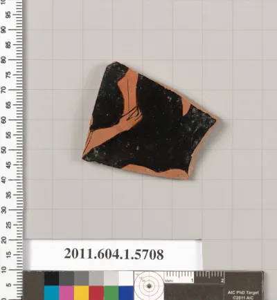 Terracotta fragment of a kylix (drinking cup)