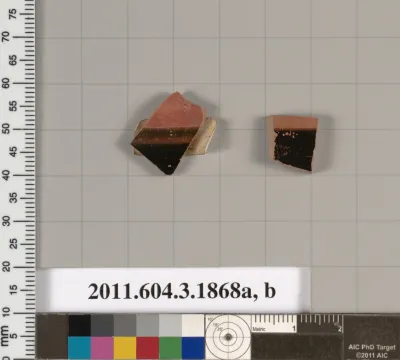 Terracotta fragments of kylikes: Band or lip cups (drinking cups)