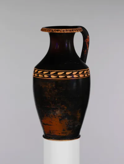 Terracotta oinochoe: olpe (jug)