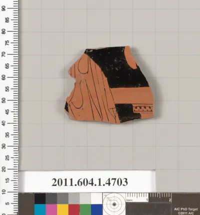 Terracotta fragment of a kylix (drinking cup)