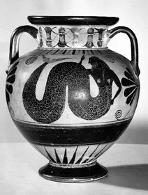 AMPHORA, NECK (ATHENIAN, BLACK-FIGURE)