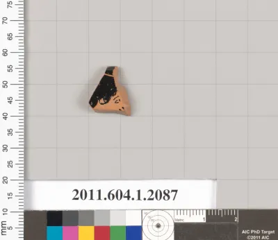 Terracotta rim fragment of a kylix (drinking cup)