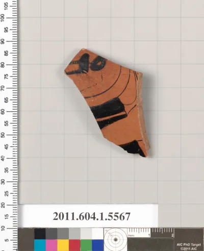 Terracotta fragment of a kylix (drinking cup)