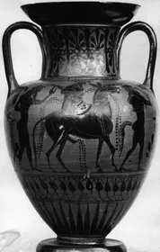 AMPHORA, NECK (ATHENIAN, BLACK-FIGURE)