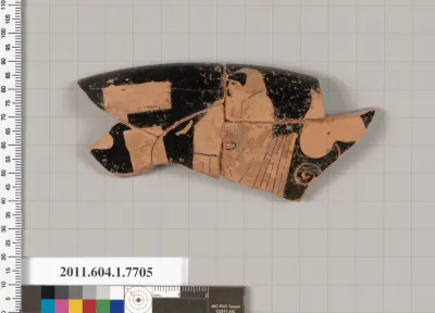 Terracotta fragment of a kylix (drinking cup)