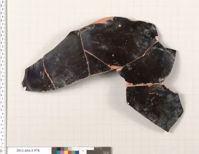 Terracotta fragment of a kylix (drinking cup)