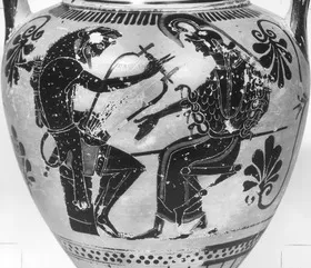 AMPHORA, NECK (ATHENIAN, BLACK-FIGURE)