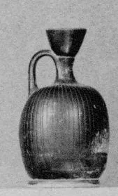 LEKYTHOS, SQUAT (ATHENIAN, BLACK GLAZE)