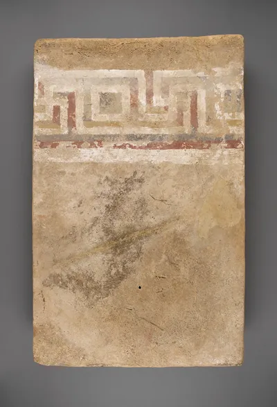 Roof Tile with Meander Pattern