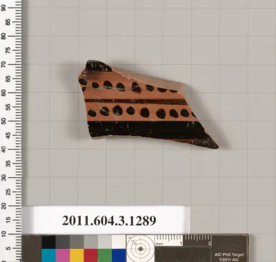 Terracotta rim fragment of a skyphos (deep drinking cup)